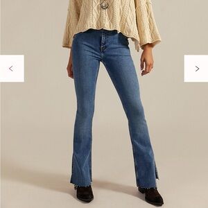 Free People We the Free Level Up Slit Slim Fit Flare Jeans